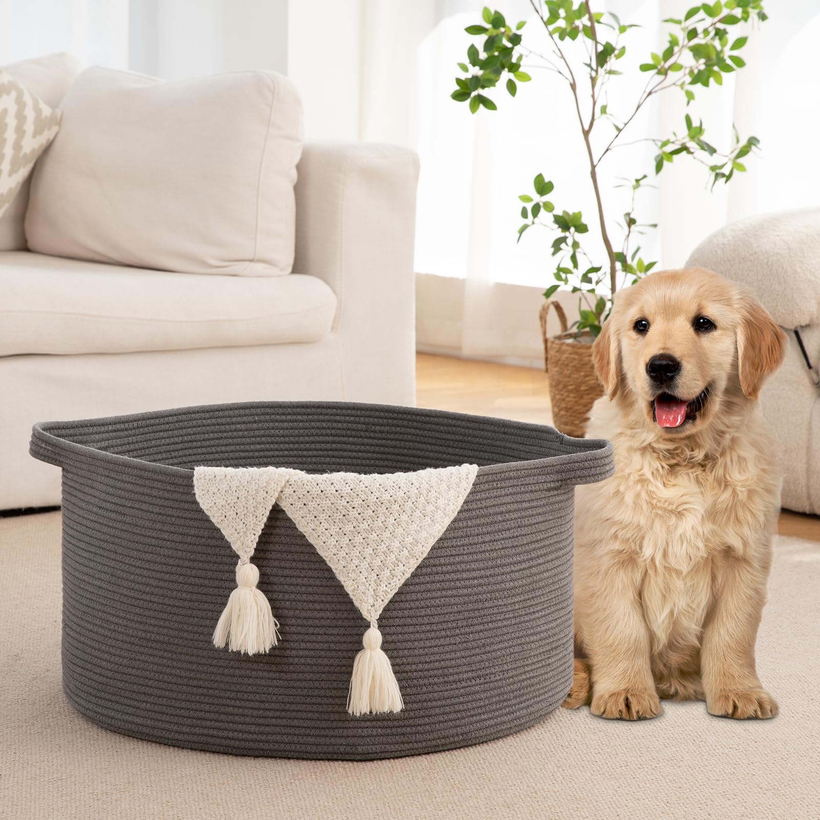 OIAHOMY blanket basket folded storage saves space when not in use