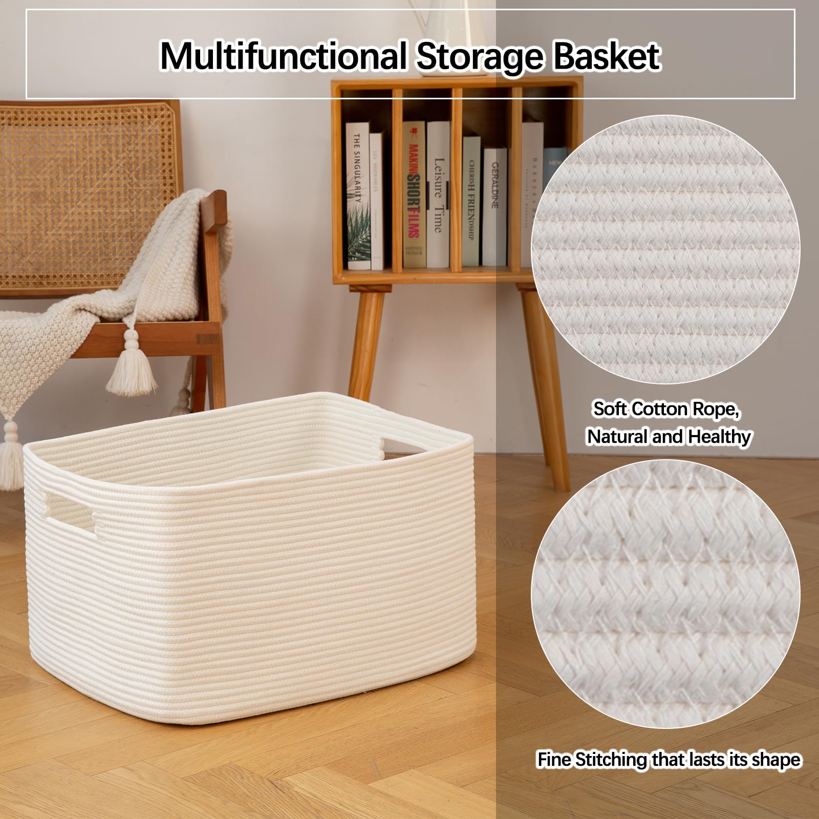 OIAHOMY blanket basket folded for compact storage