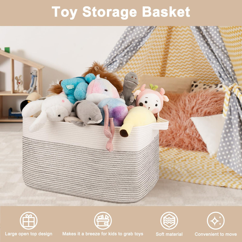 OIAHOMY blanket basket folded storage mode saving space when not in use.