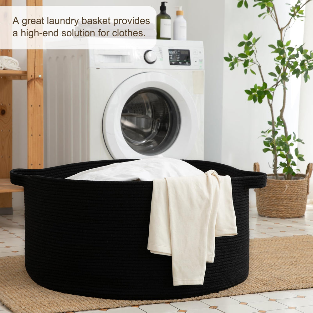 OIAHOMY blanket basket multi-purpose use as toy and towel organizer.