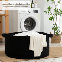 OIAHOMY blanket basket multi-purpose use as toy and towel organizer.