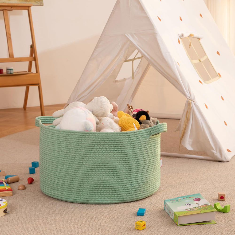 OIAHOMY basket used for toy storage in kids' room, keeping play tidy.