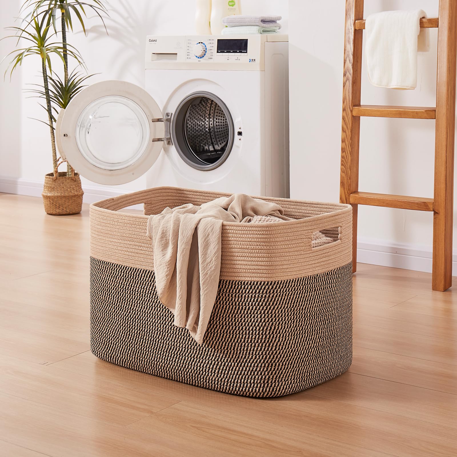OIAHOMY blanket basket is washable and easy to care for in busy homes.