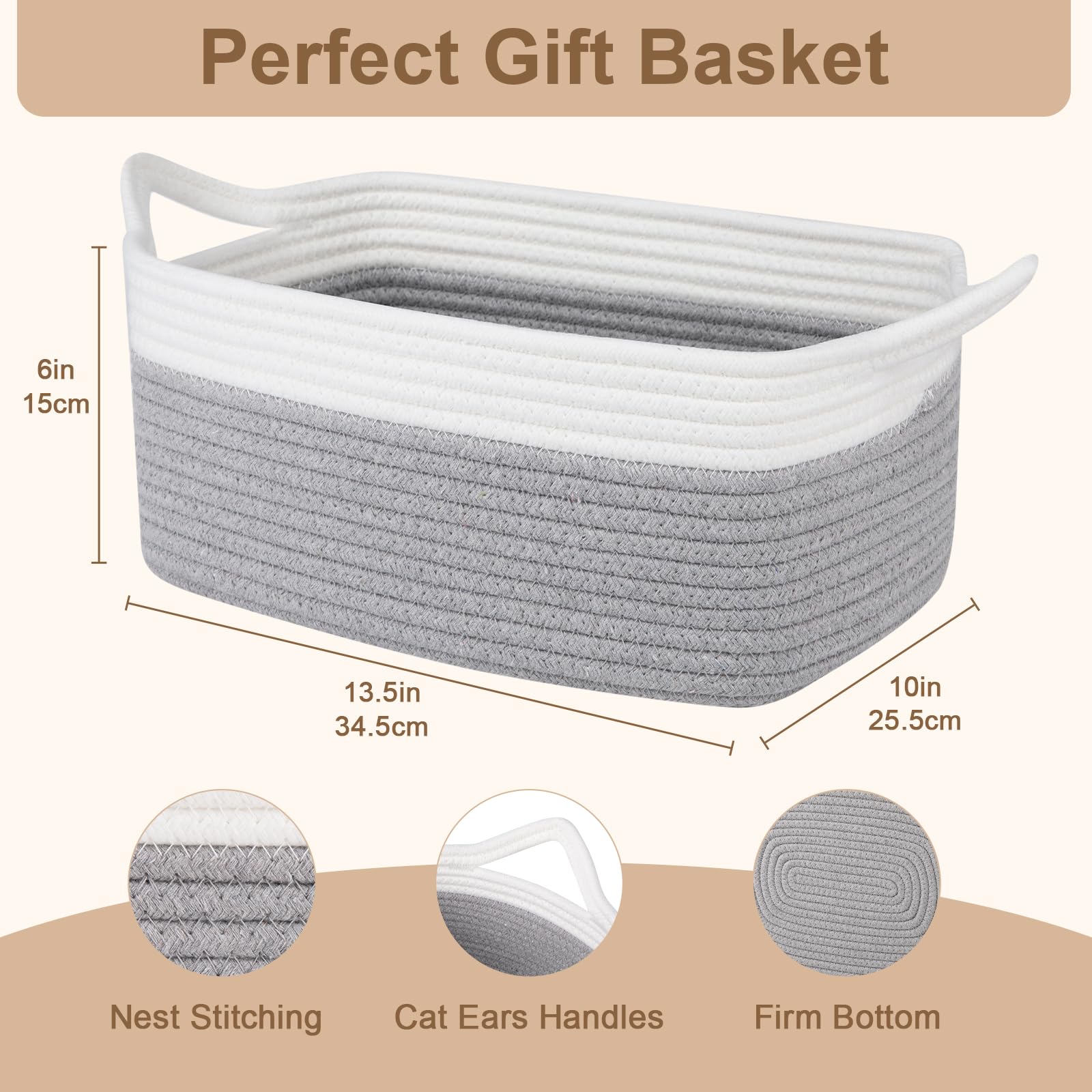 OIAHOMY cat-ear handles close-up, reinforced for easy carrying and heavier items.