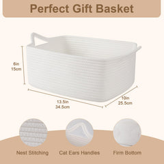 OIAHOMY cat ear handles detail, easy carry for light-duty storage.