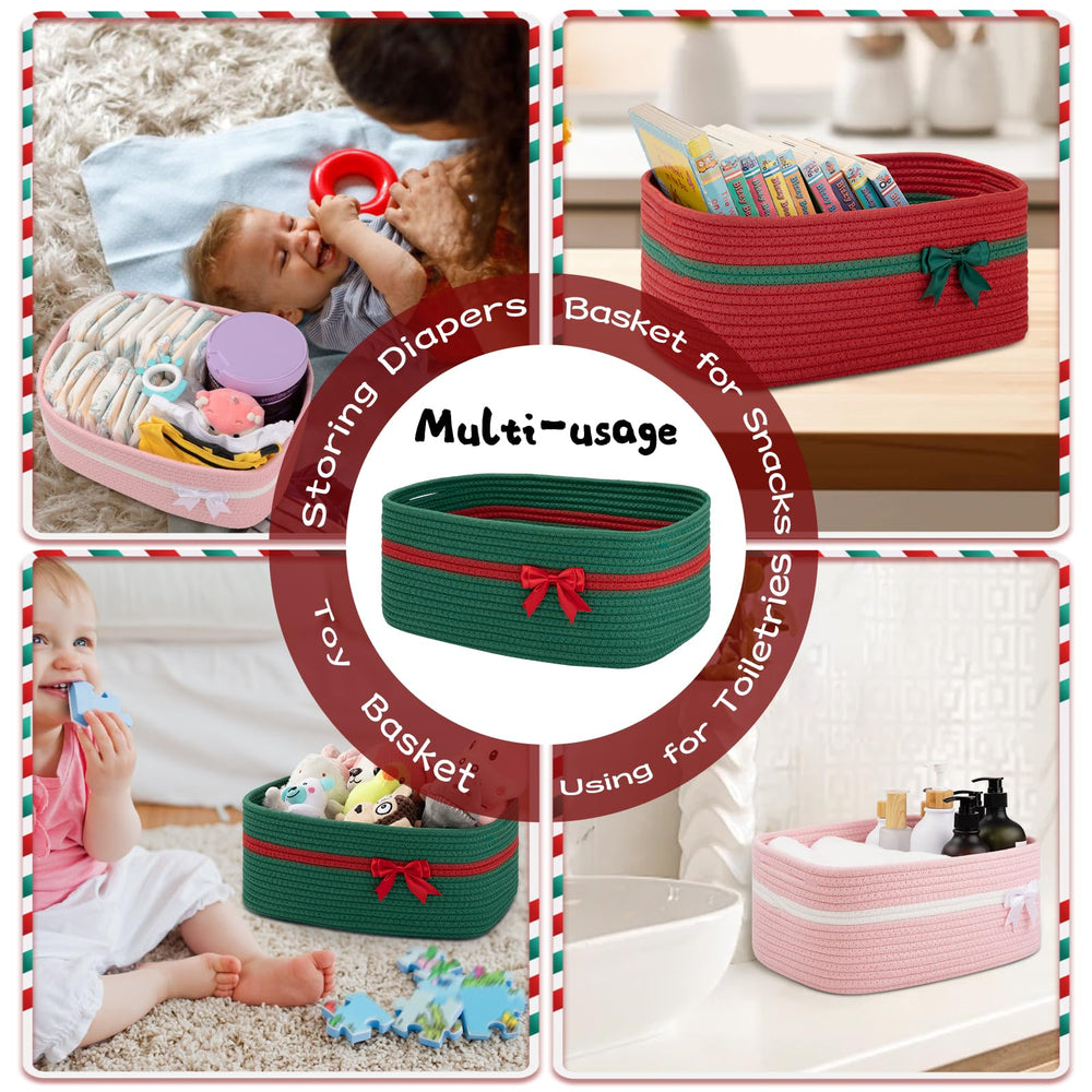OIAHOMY children's room organization basket for books and toys.