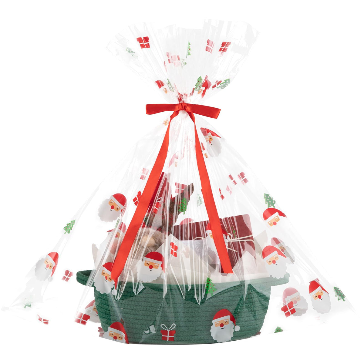 OIAHOMY Christmas gift basket with handle for easy gifting