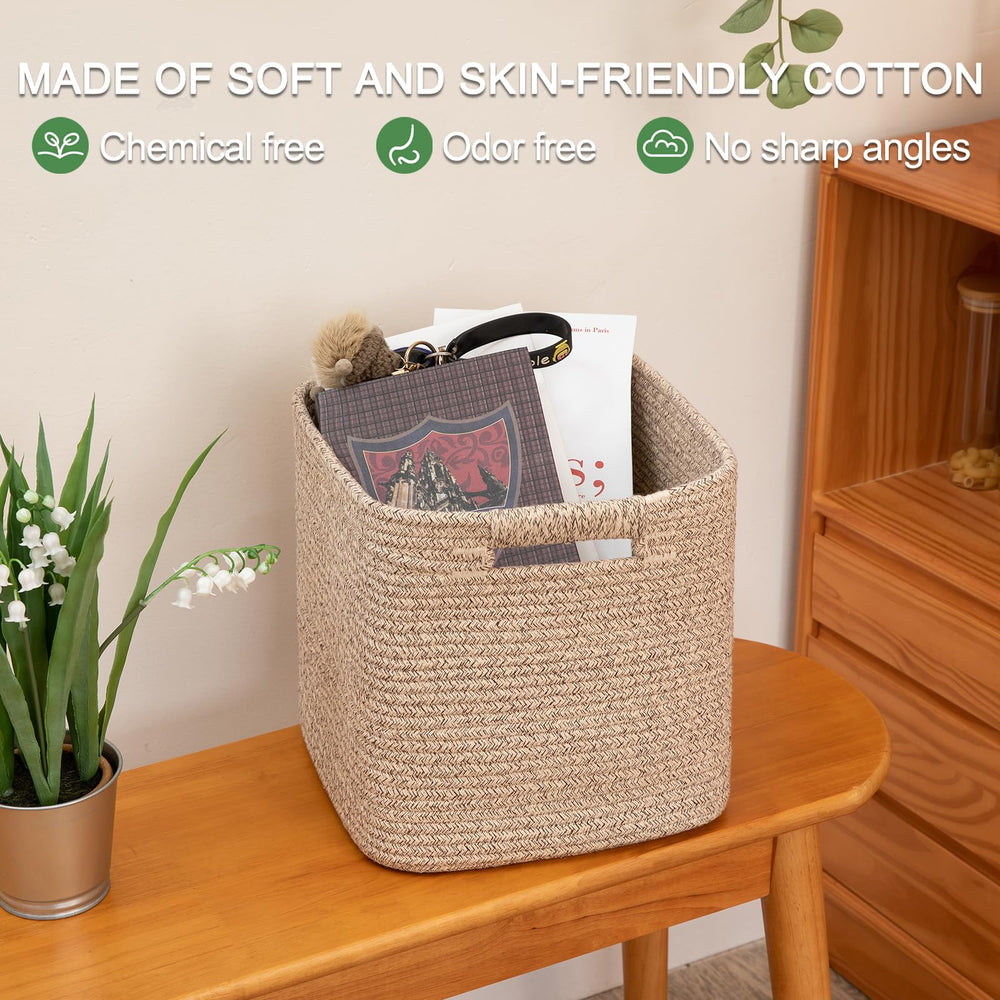 OIAHOMY collapsible storage bin folded flat for compact storage