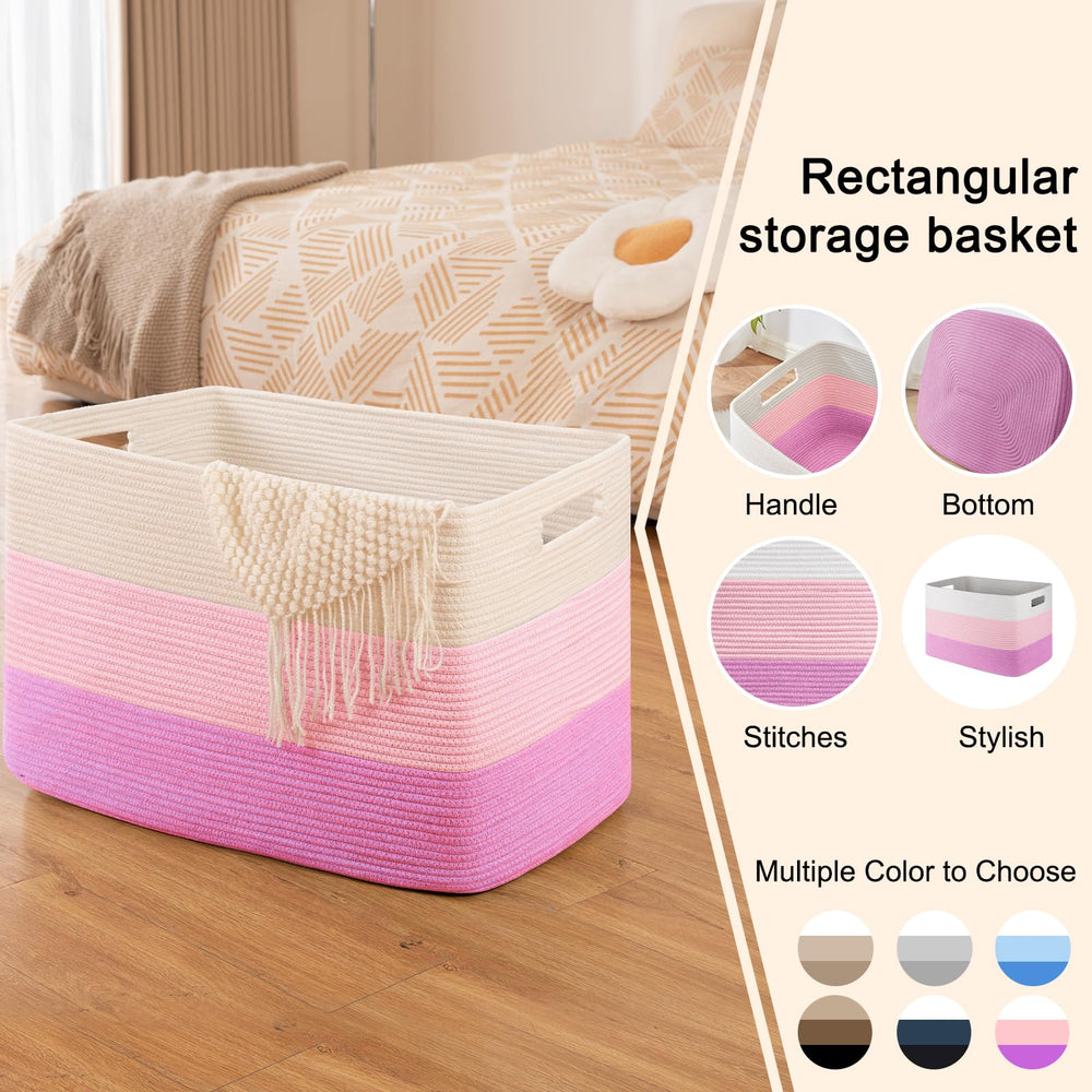 OIAHOMY cotton rope basket feels soft yet sturdy for day-to-day storage