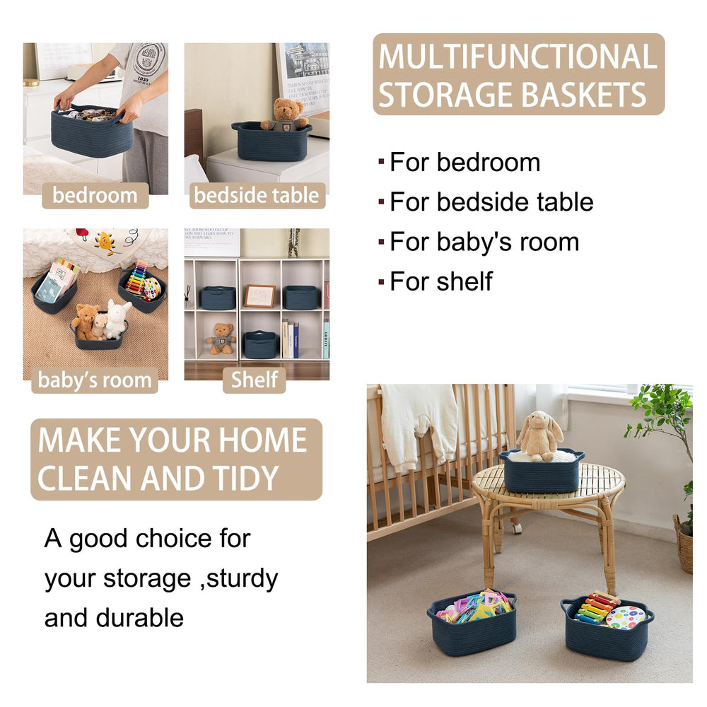 OIAHOMY basket with handles suitable for laundry room organization.