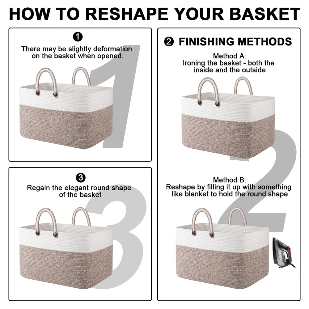 OIAHOMY foldable design basket returning to shape after filling
