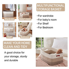 OIAHOMY foldable storage basket flat-pack, space-saving when not in use.