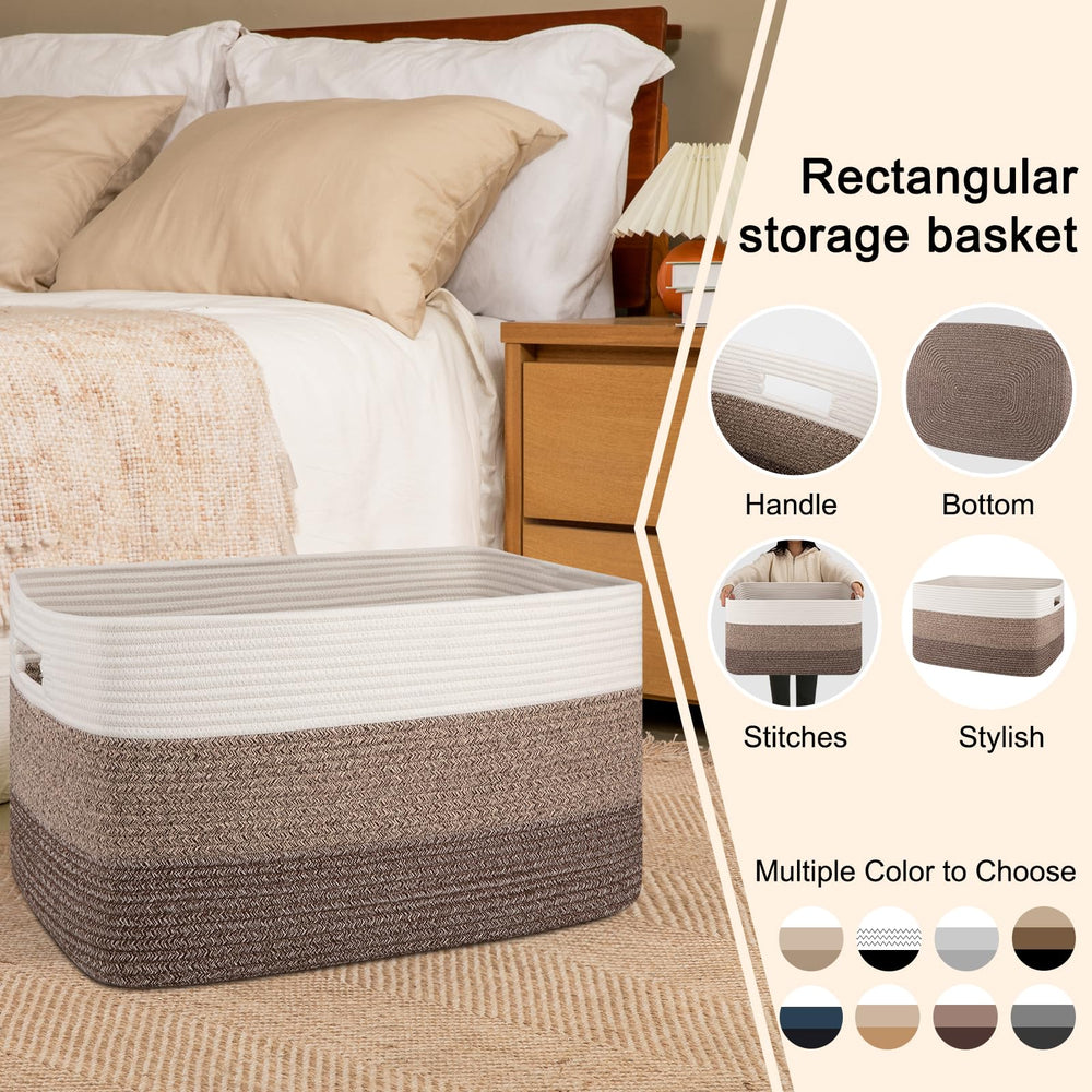 OIAHOMY folded storage basket demonstrating space-saving option