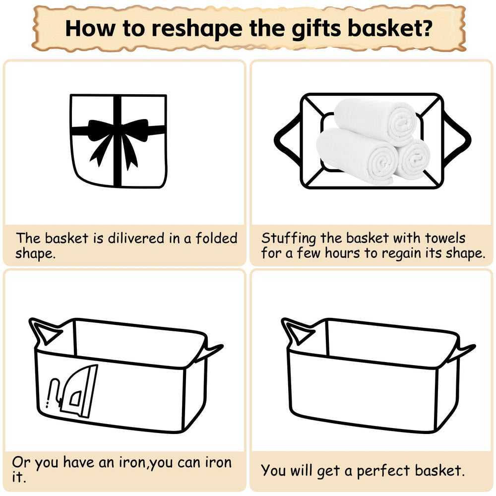 OIAHOMY folded basket with wrinkles, reshapes easily when filled.