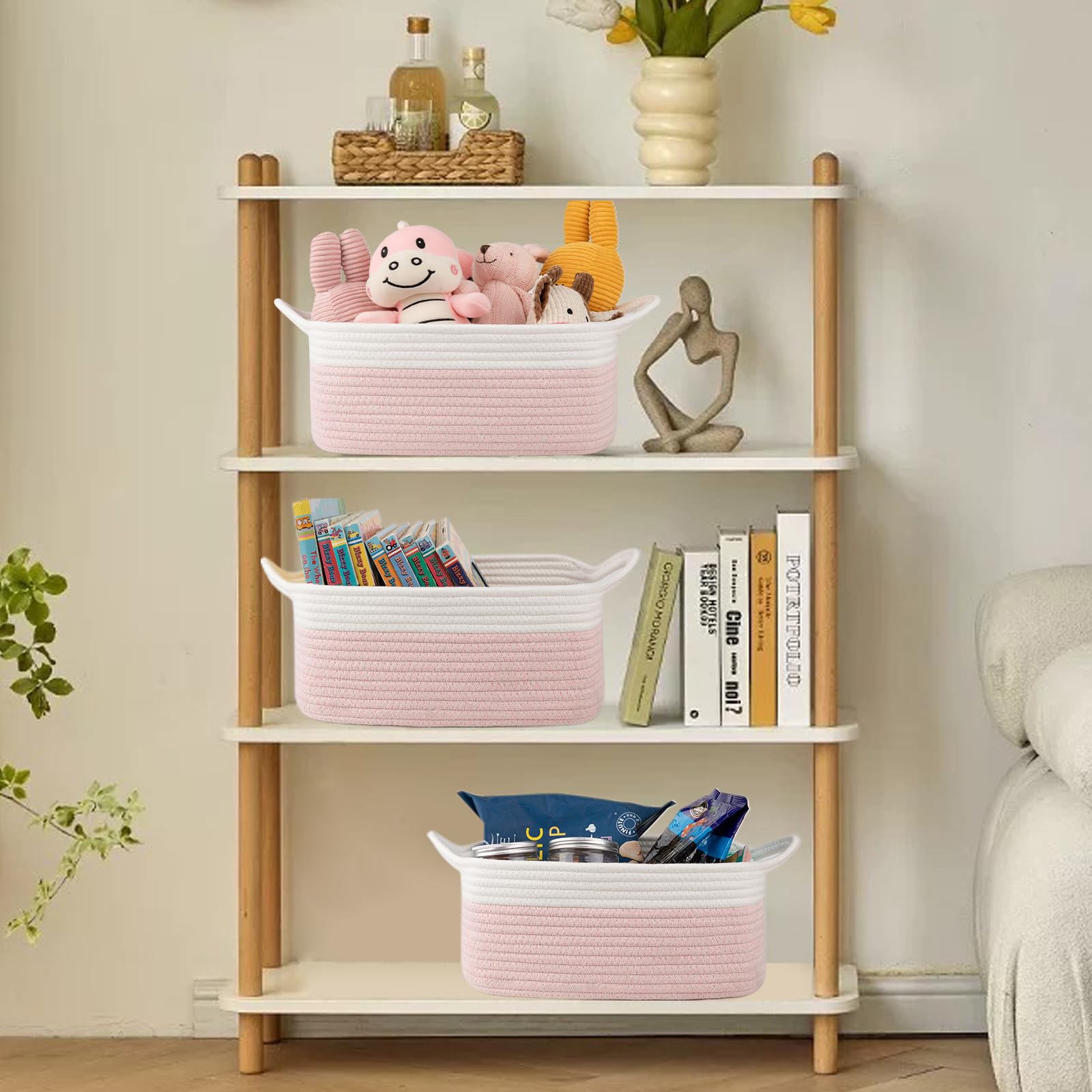 OIAHOMY folded basket with wrinkles that recover when filled.