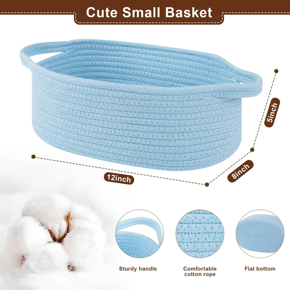 OIAHOMY gift basket blue woven material shows durable construction