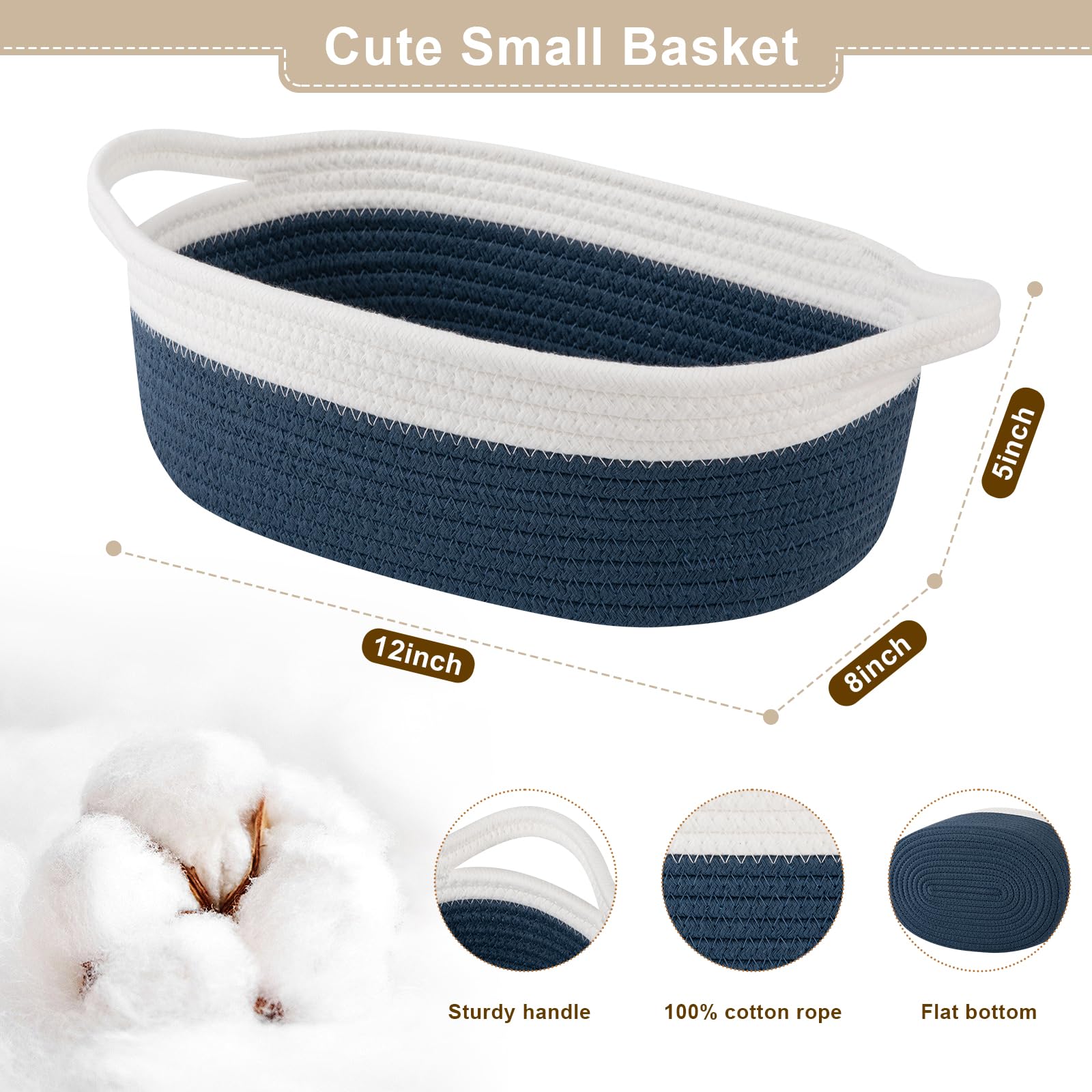 OIAHOMY gift basket cotton rope closeup emphasizes sturdy natural material.