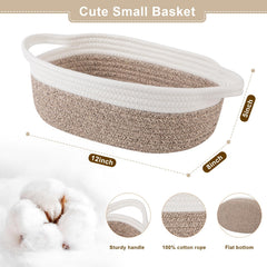 OIAHOMY woven basket of cotton rope, sturdy and durable.