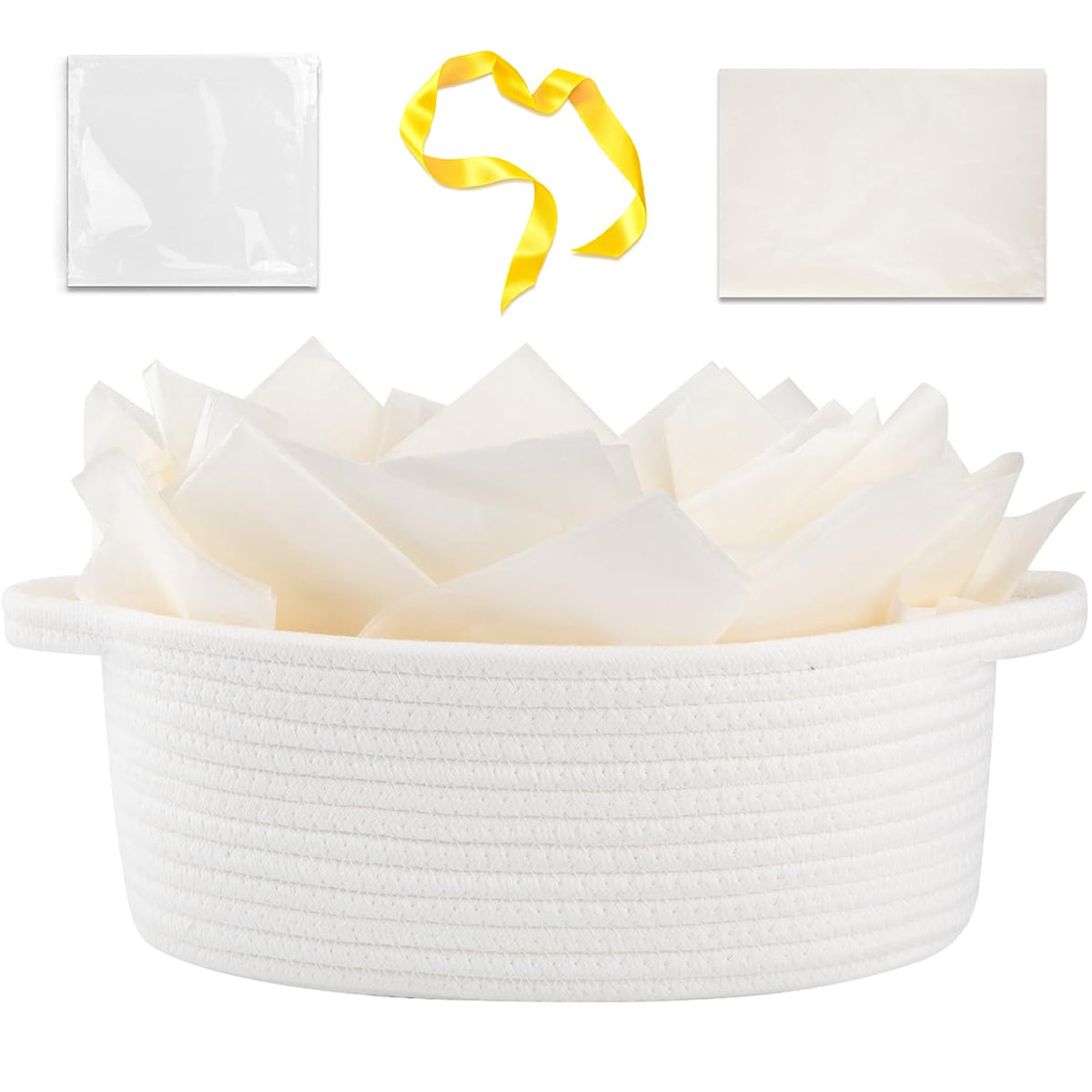 OIAHOMY gift basket with handle full shot for easy gifting.
