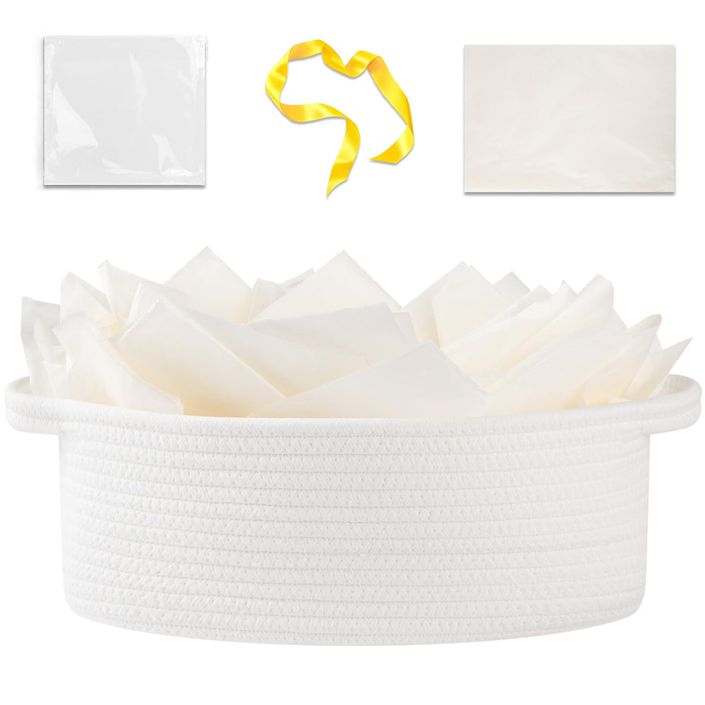 OIAHOMY gift basket with handle offers portable storage for living spaces.
