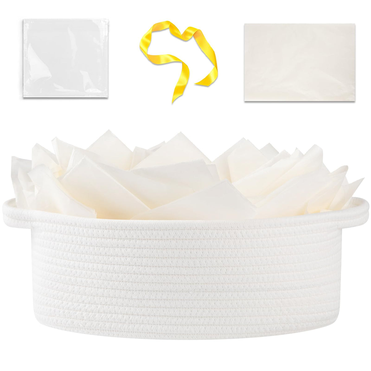 OIAHOMY gift basket with handle offers portable storage for living spaces.