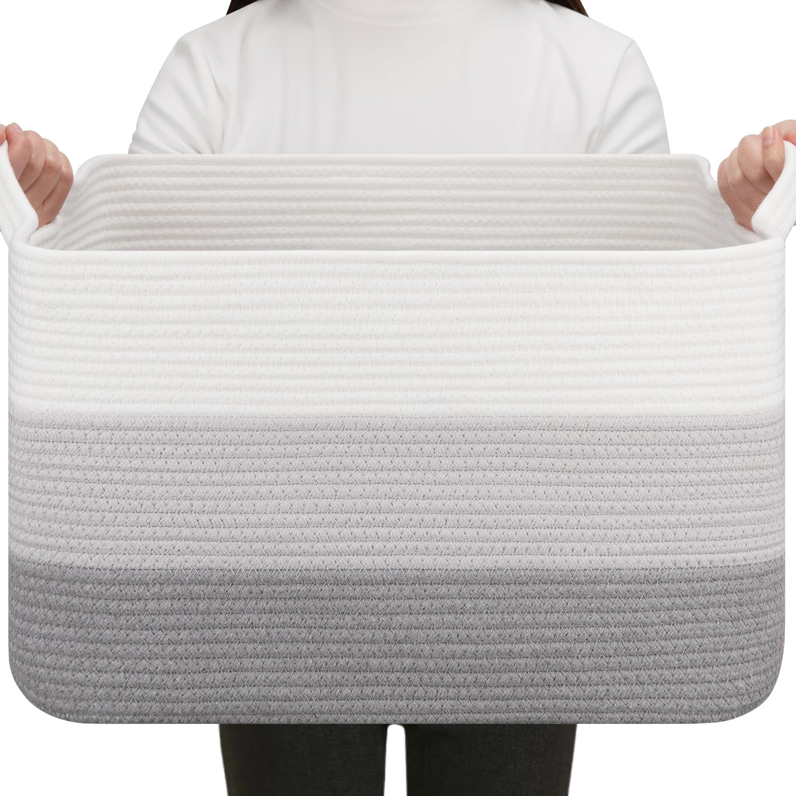 OIAHOMY gradient gray basket set complements modern home décor