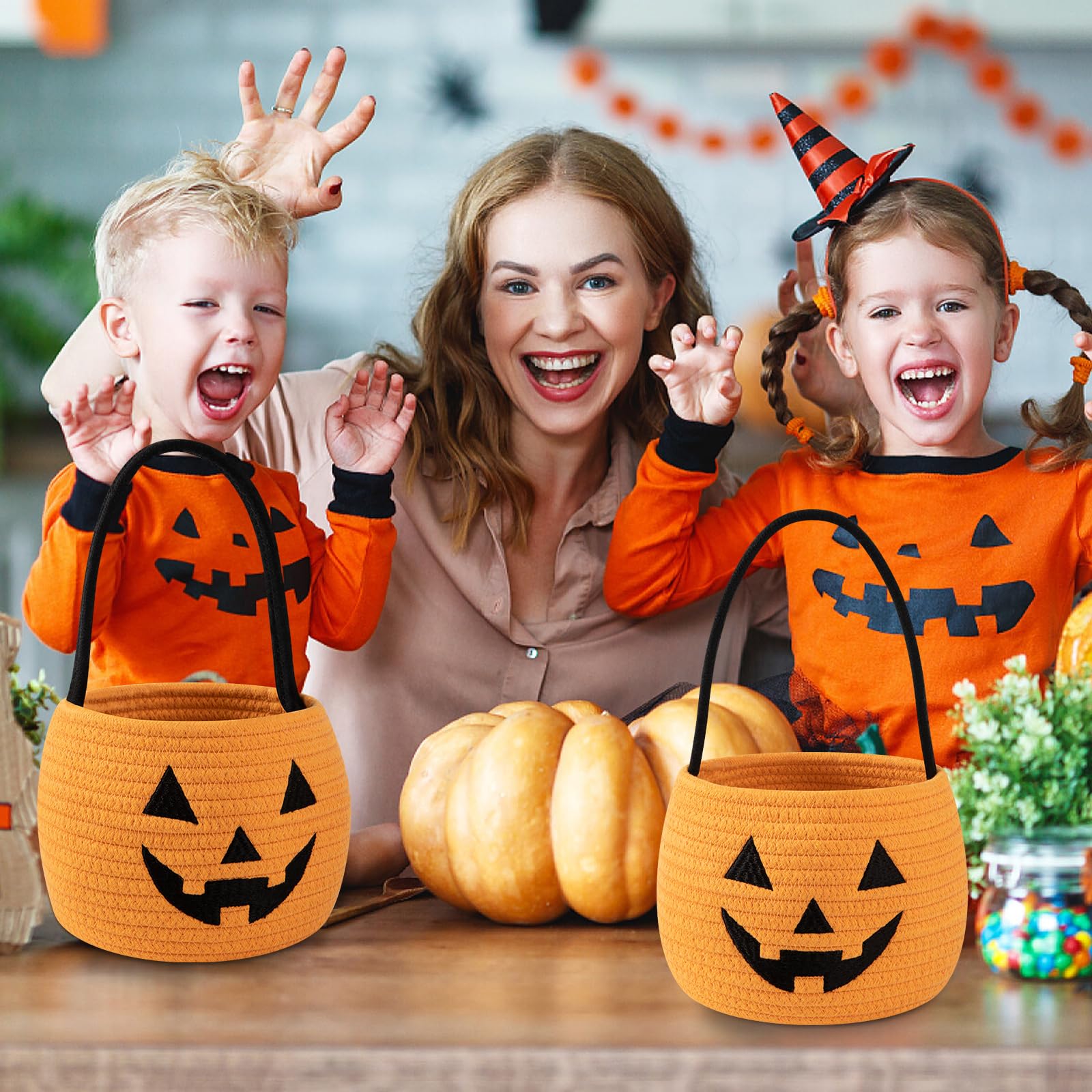 OIAHOMY decor display featuring pumpkins for seasonal charm