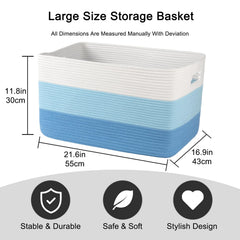 OIAHOMY blanket basket folded flat for space-saving storage