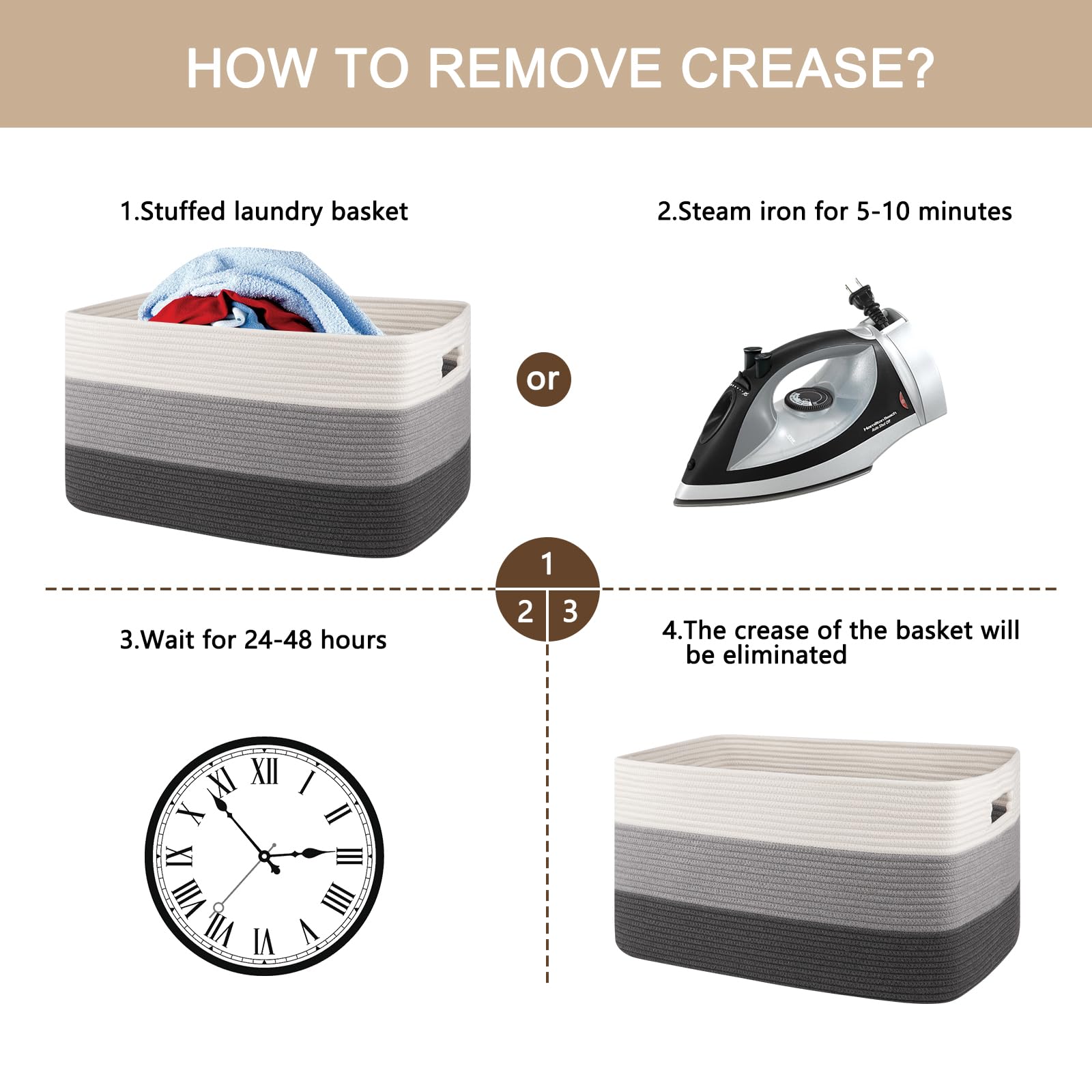 OIAHOMY care-ready basket is washable for easy maintenance