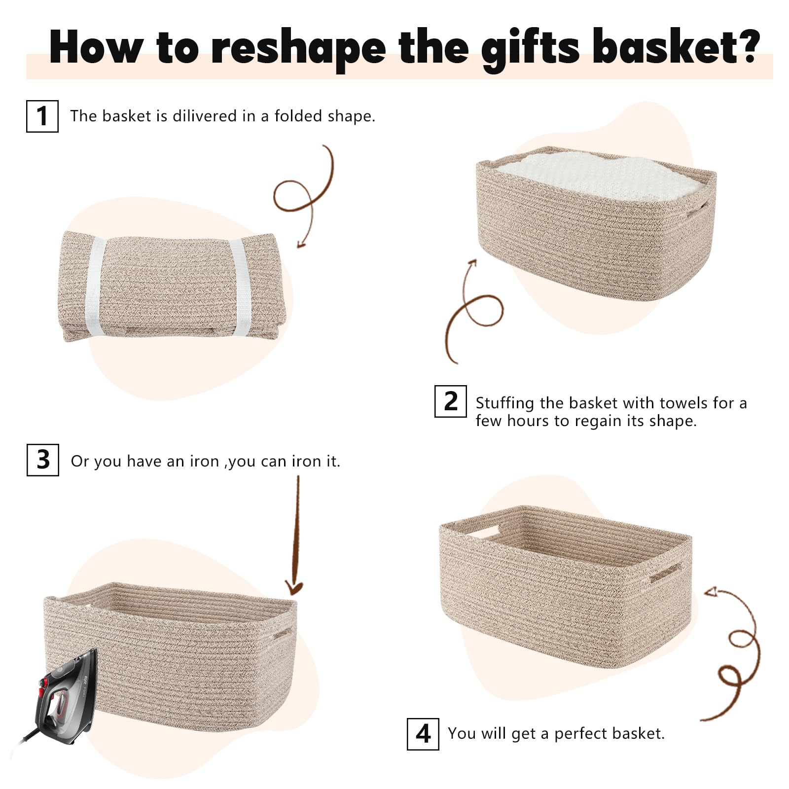 OIAHOMY living room decoration basket adds warmth while reducing clutter.