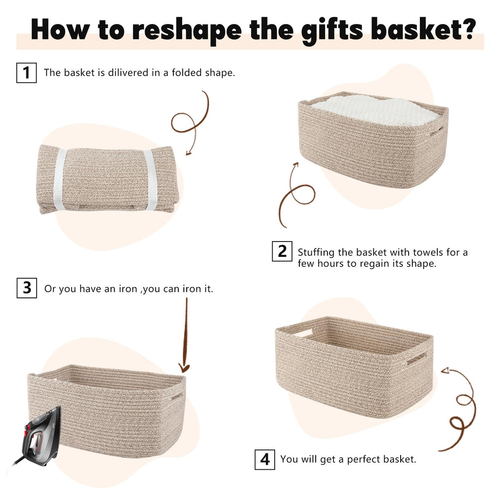 OIAHOMY living room decoration basket adds warmth while reducing clutter.