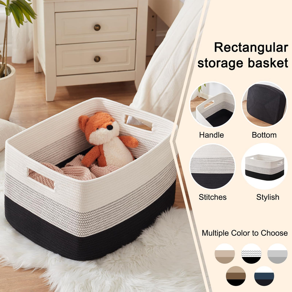 OIAHOMY basket in living room or nursery supports toy and towel organization.
