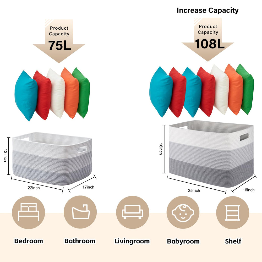 OIAHOMY nursery blanket and toy storage top-down view for tidy spaces.