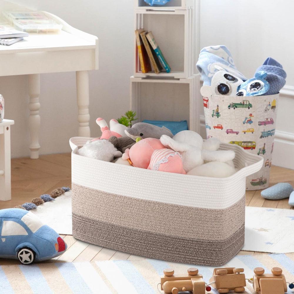 OIAHOMY nursery toy storage basket used for nursery organization and decor.