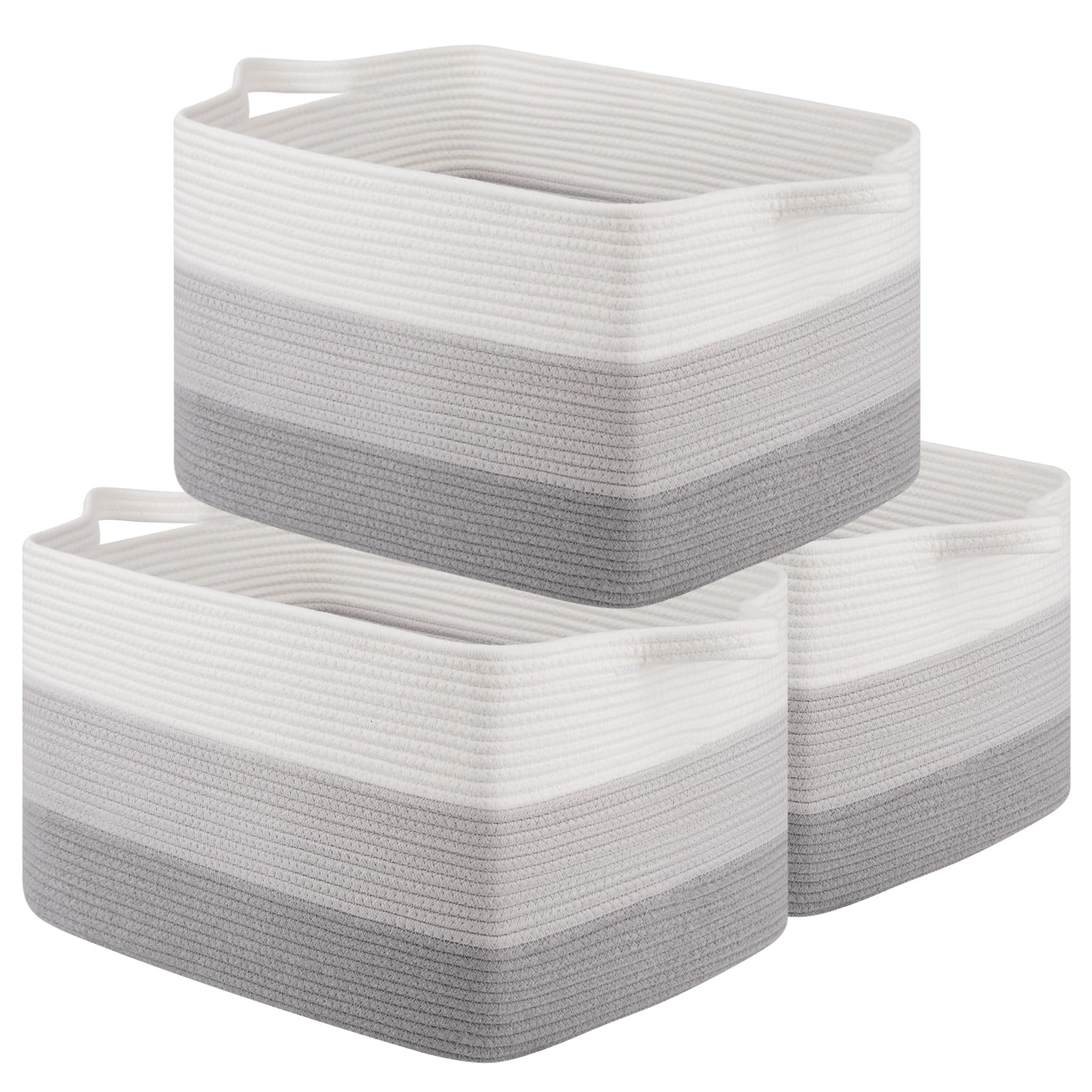 OIAHOMY rectangle woven storage basket in nursery setting for tidy organization