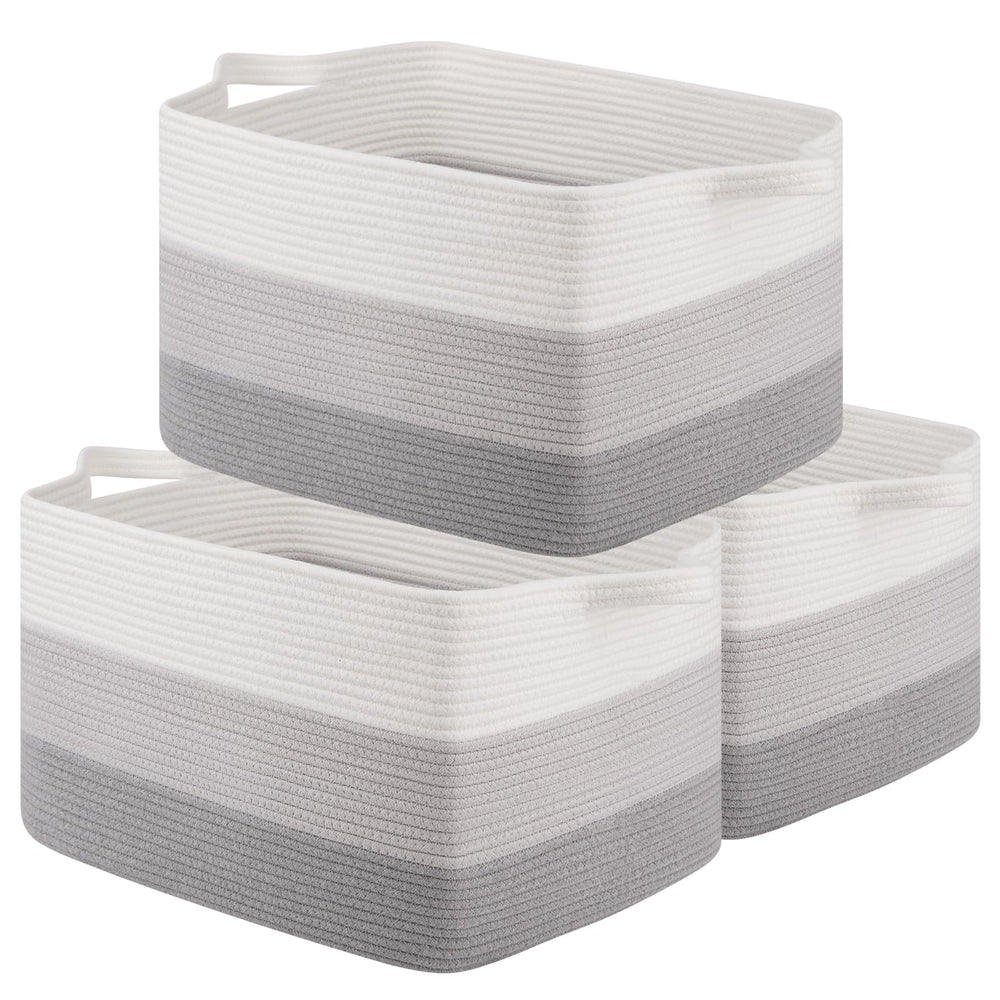 OIAHOMY rectangle woven storage basket in nursery setting for tidy organization