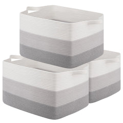 OIAHOMY rectangle woven storage basket in nursery setting for tidy organization