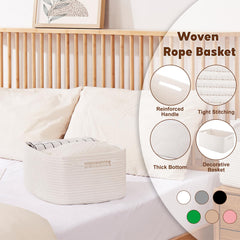 OIAHOMY rectangular baskets offer stylish storage for clothing and towels.