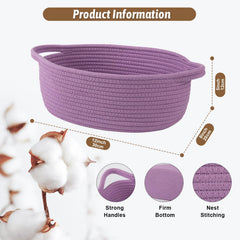 OIAHOMY small rope basket standing empty demonstrates sturdy structure that holds its shape.