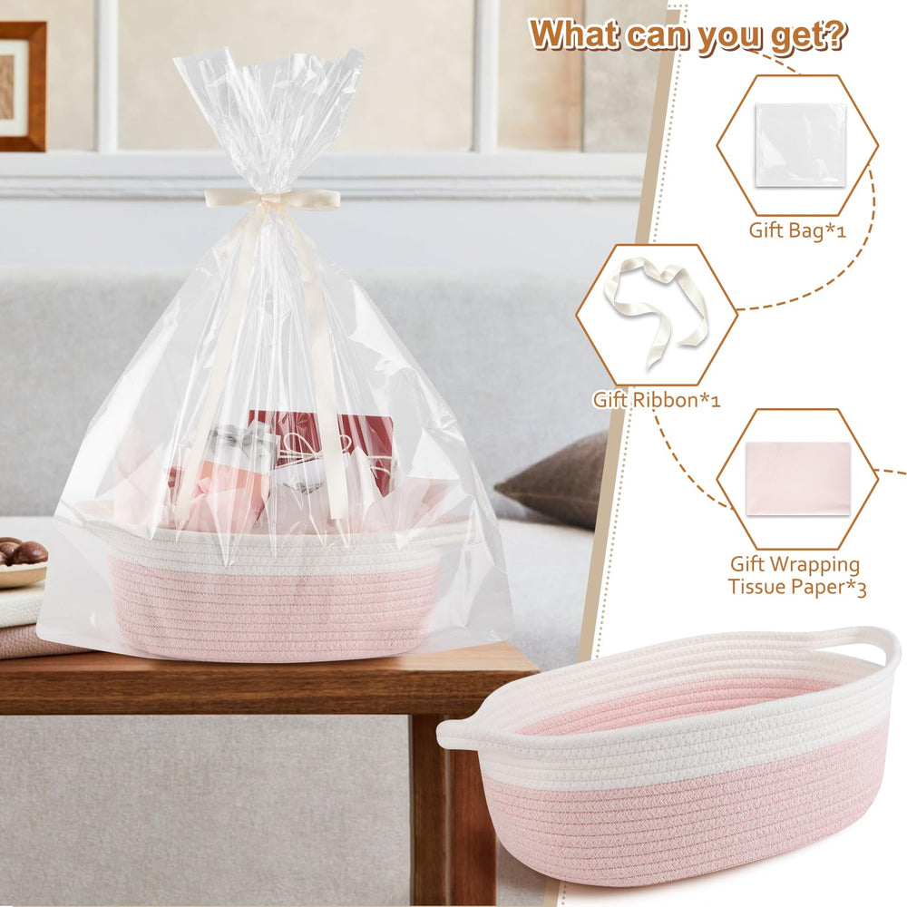 OIAHOMY small woven basket showing sturdy stitching for durable storage