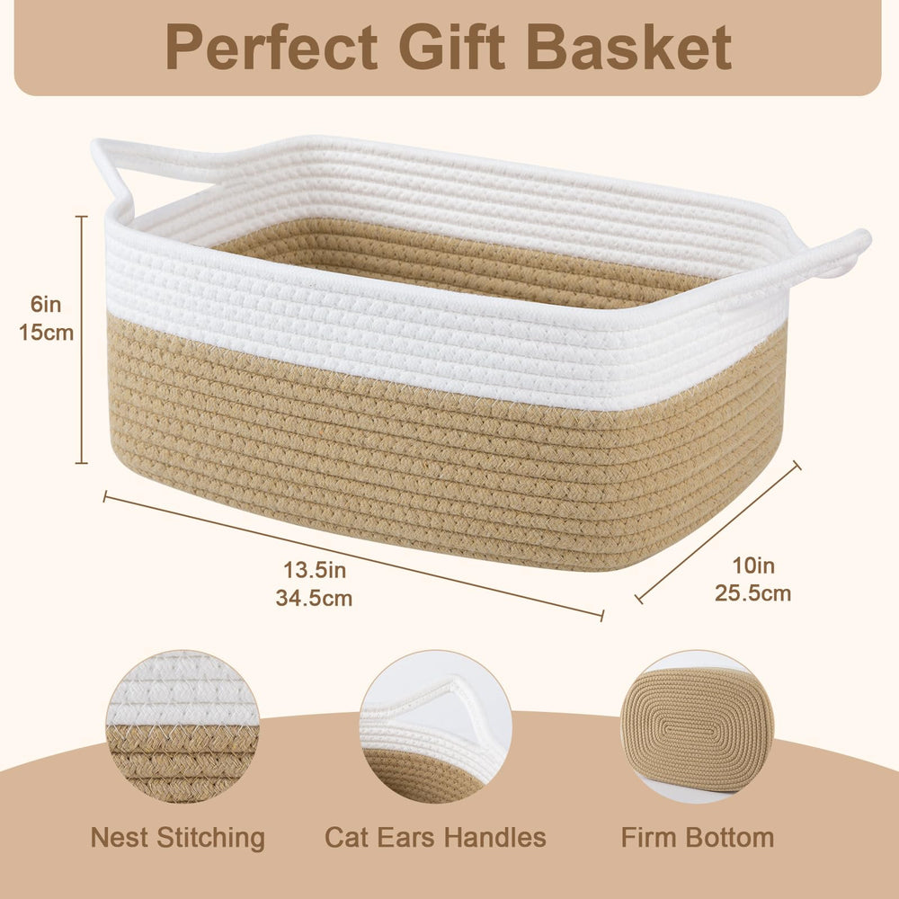 OIAHOMY basket with cat-ear handles offers sturdy carrying for heavier items.