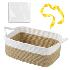 OIAHOMY small rope basket with gift bags and ribbons ready for gifting and decor.