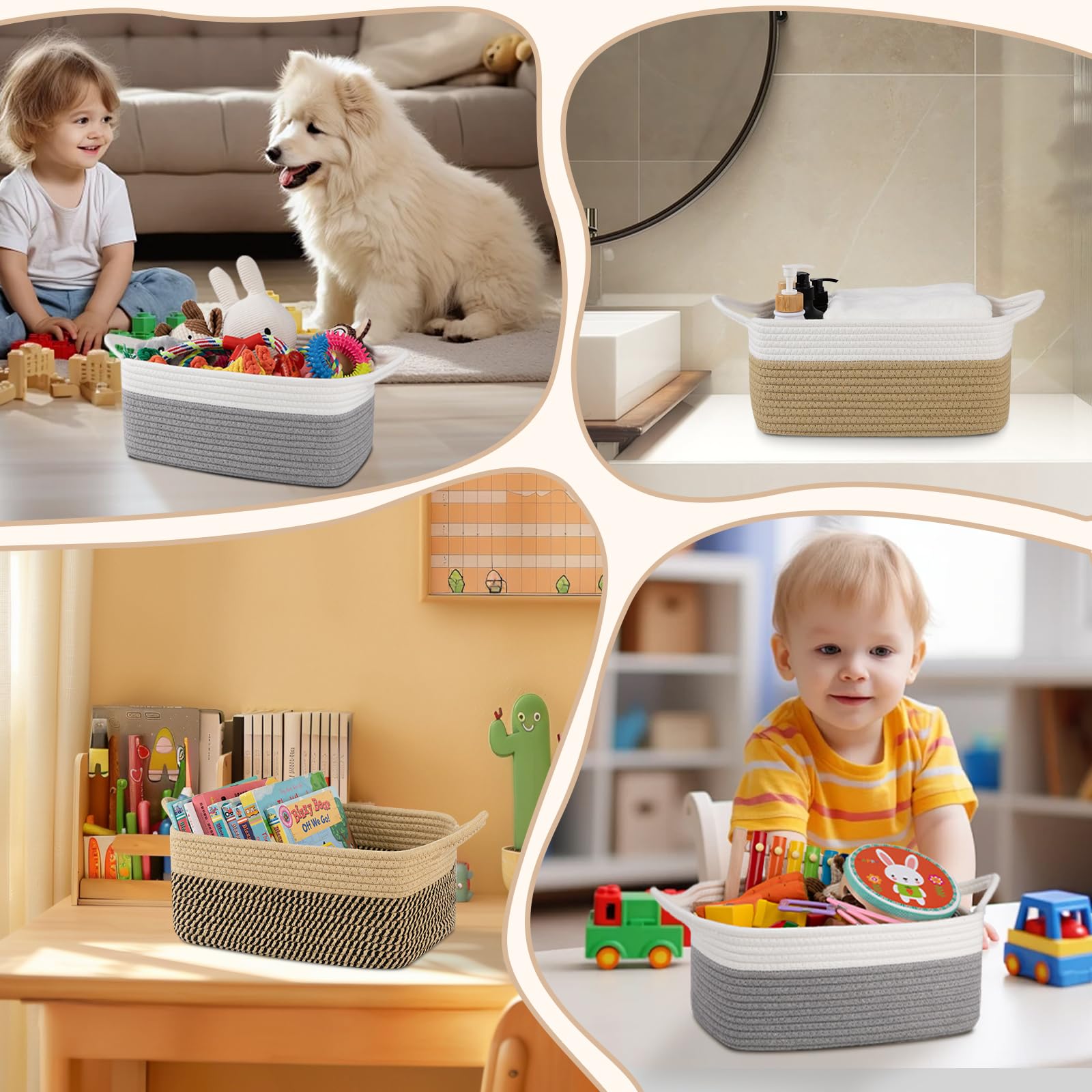 OIAHOMY basket on nightstand shows versatile bedroom storage and décor.