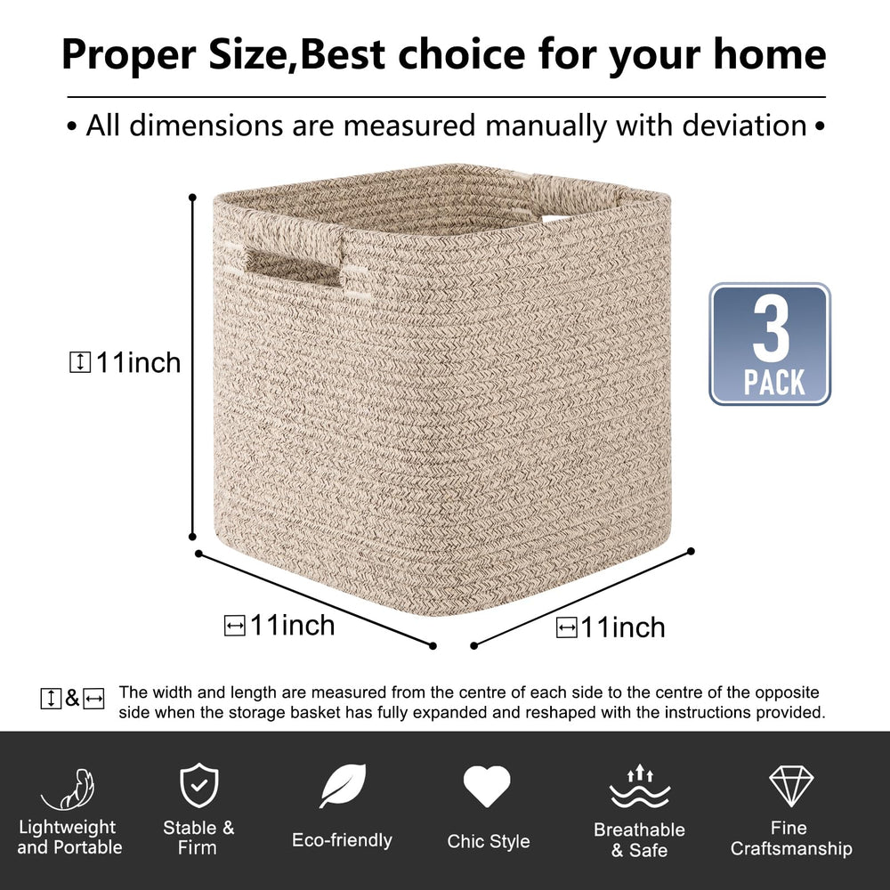 OIAHOMY square storage bin on shelf improves closet organization