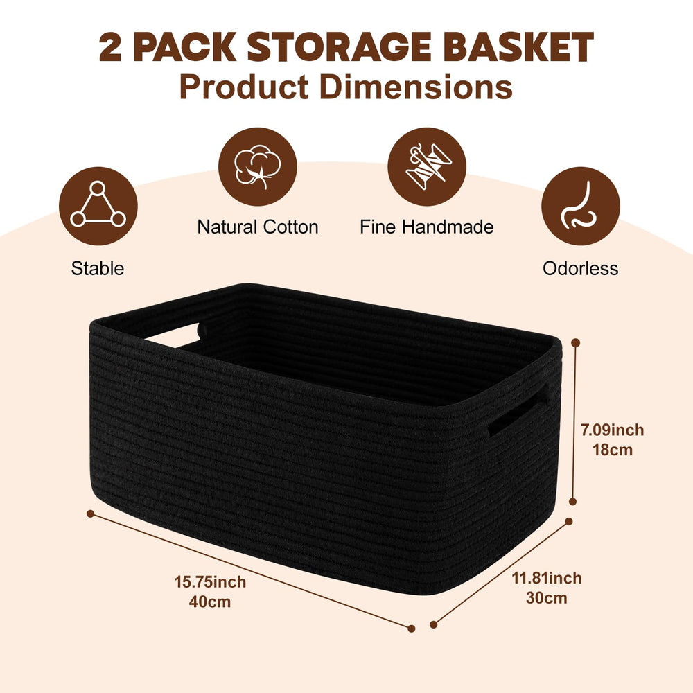OIAHOMY basket with two handles showcases easy transport.