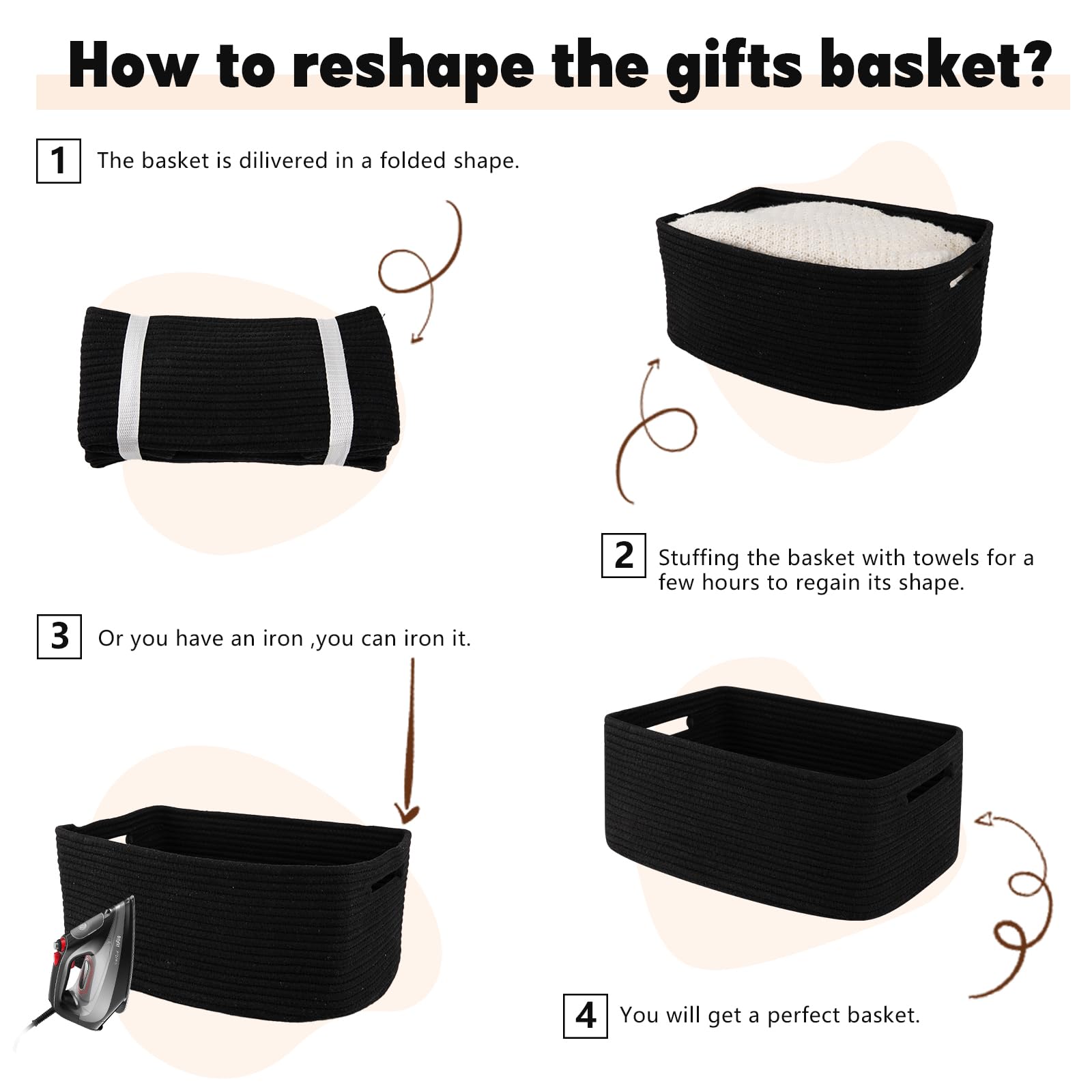 OIAHOMY baskets are stackable and great for closet organization.