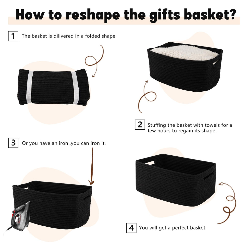 OIAHOMY baskets are stackable and great for closet organization.