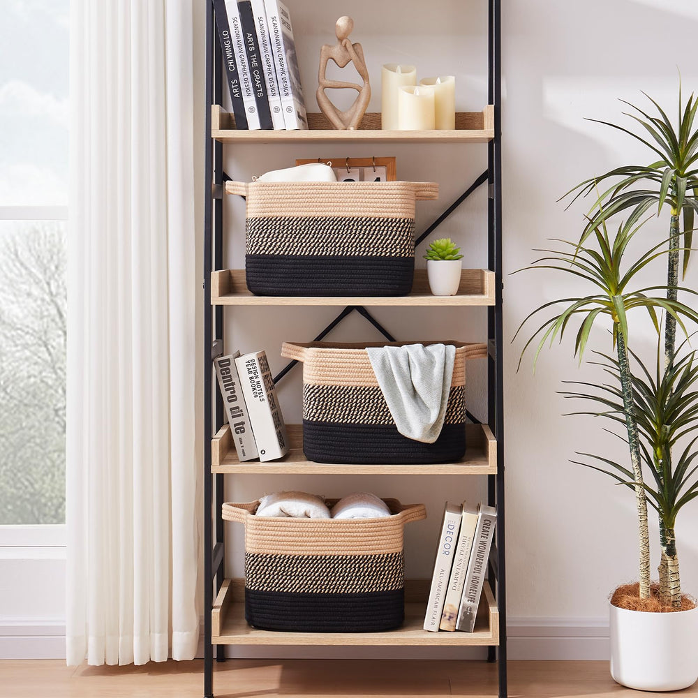 OIAHOMY storage basket close-up on cotton rope texture highlights soft, durable material.