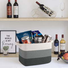 OIAHOMY storage basket gradient dark gray adds stylish decor while organizing.