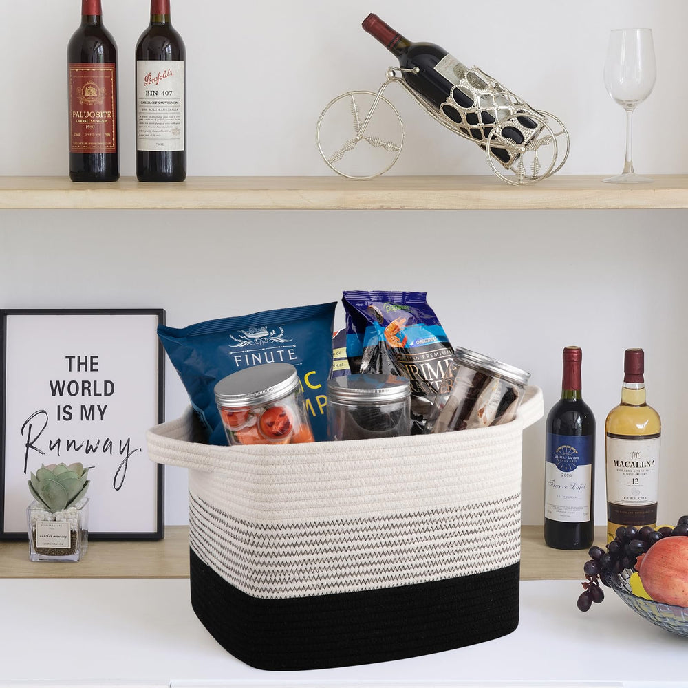 OIAHOMY storage basket gradient dark adds Nordic style to any room